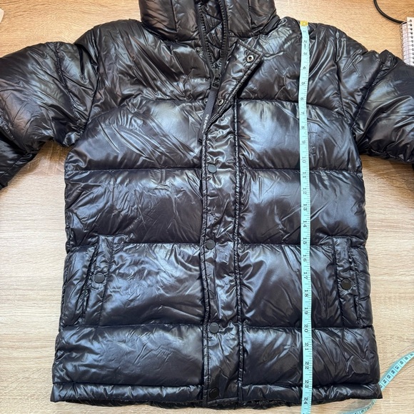 Aritzia TNA The Super Puff Puffer Jacket Hi Gloss Shiny Quilted Black 3XS - Picture 11 of 17